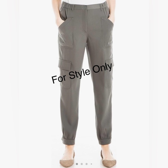 Max Studio London Sage Green Cargo Pants Size XL - Picture 8 of 8